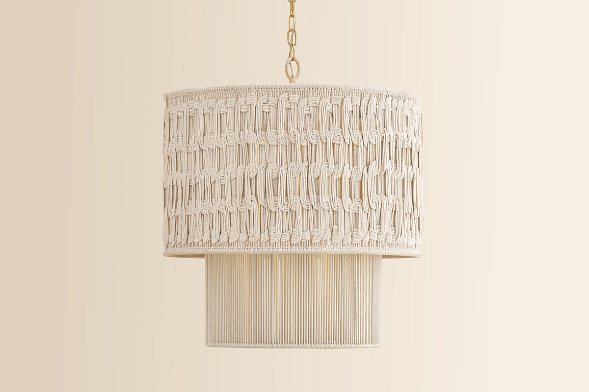 Mitzi by Hudson Valley Lighting Lisbeta Chandelier in Aged Brass, detail view 1