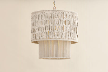 Mitzi by Hudson Valley Lighting Lisbeta Chandelier in Aged Brass, detail view 2