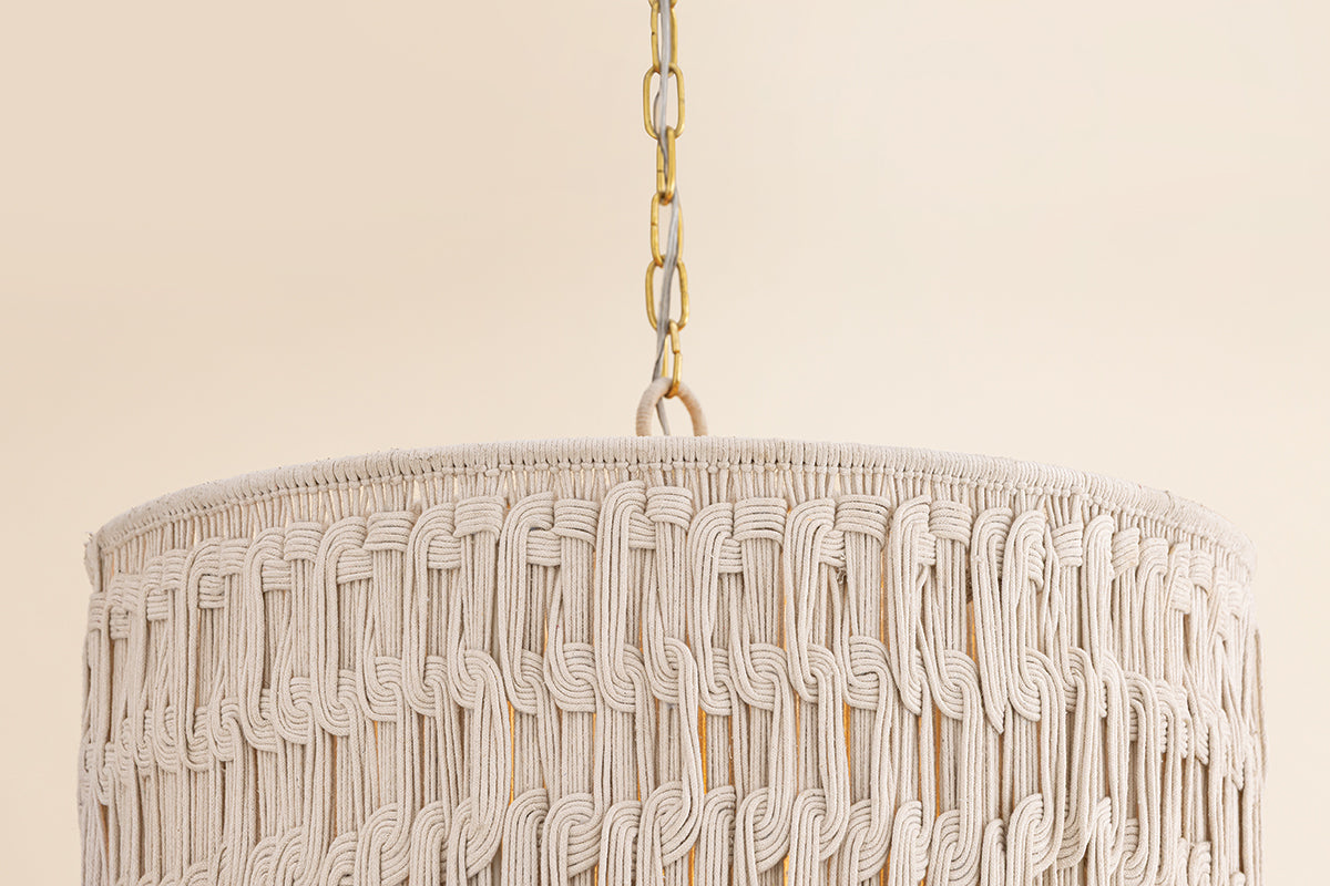 Mitzi by Hudson Valley Lighting Lisbeta Chandelier in Aged Brass, detail view 5