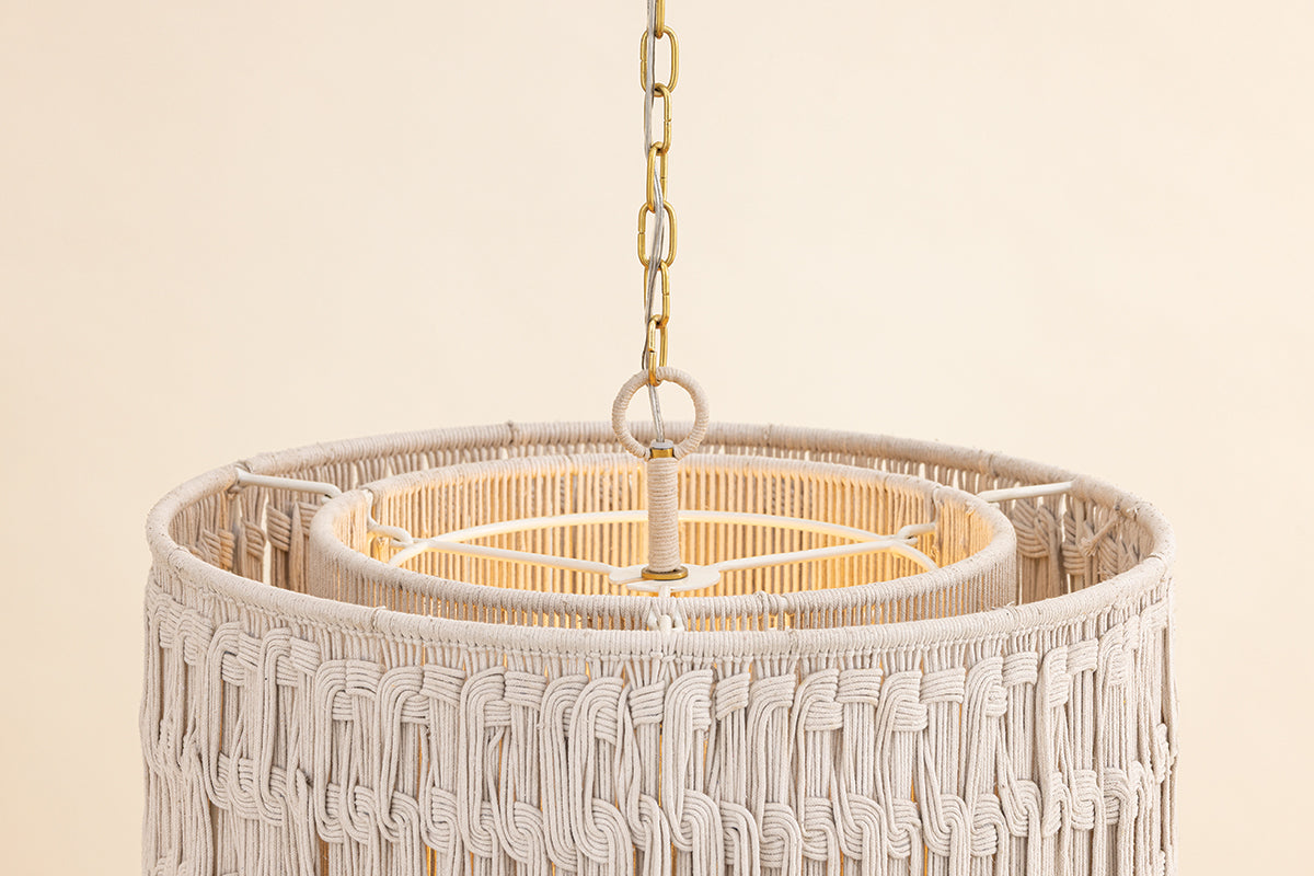 Mitzi by Hudson Valley Lighting Lisbeta Chandelier in Aged Brass, detail view 6