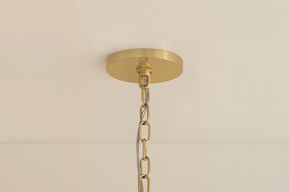 Mitzi by Hudson Valley Lighting Lisbeta Chandelier in Aged Brass, detail view 8