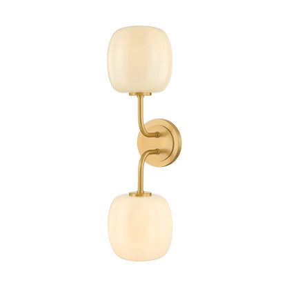 Mitzi by Hudson Valley Lighting Lisette 2-Light Vanity Light in Aged Brass