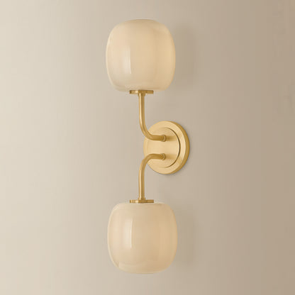 Mitzi by Hudson Valley Lighting Lisette 2-Light Vanity Light in Aged Brass, detail view 4