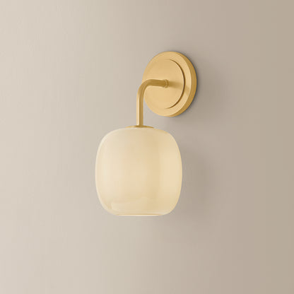 Mitzi by Hudson Valley Lighting Lisette Wall Sconce in Aged Brass, detail view 4