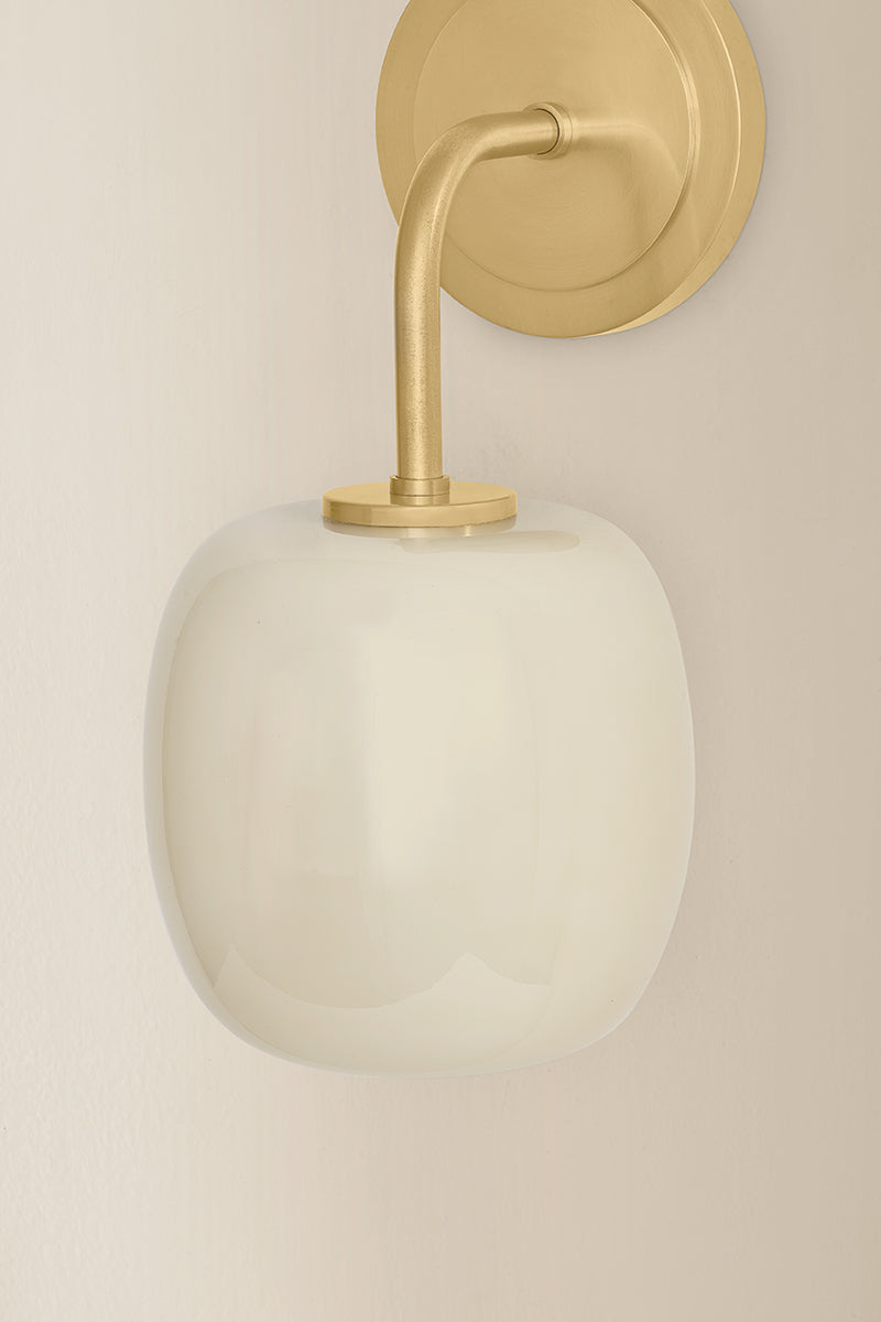 Mitzi by Hudson Valley Lighting Lisette Wall Sconce in Aged Brass, detail view 5