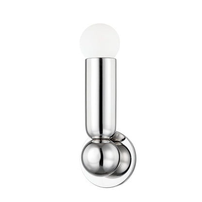Mitzi by Hudson Valley Lighting Lolly 1-Light Wall Sconce in Polished Nickel
