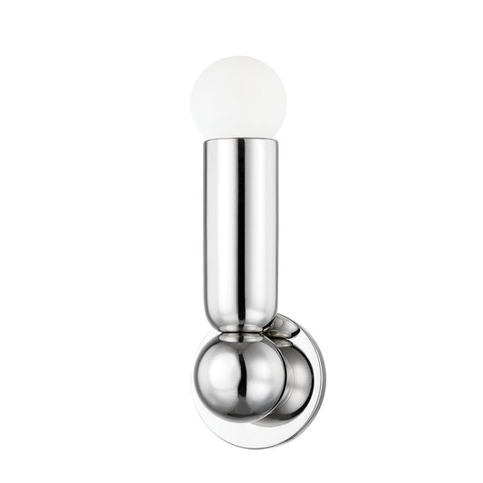 Mitzi by Hudson Valley Lighting Lolly 1-Light Wall Sconce in Polished Nickel