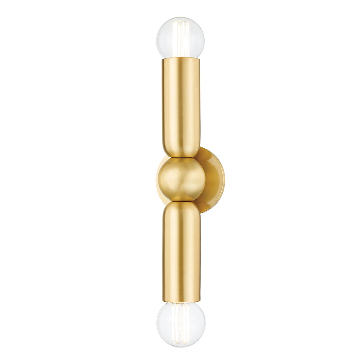 Mitzi by Hudson Valley Lighting Lolly 2-Light Wall Sconce in Aged Brass