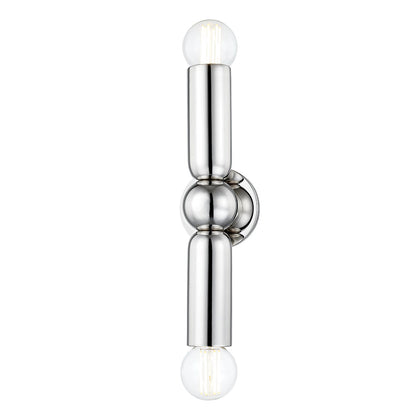 Mitzi by Hudson Valley Lighting Lolly 2-Light Wall Sconce in Polished Nickel