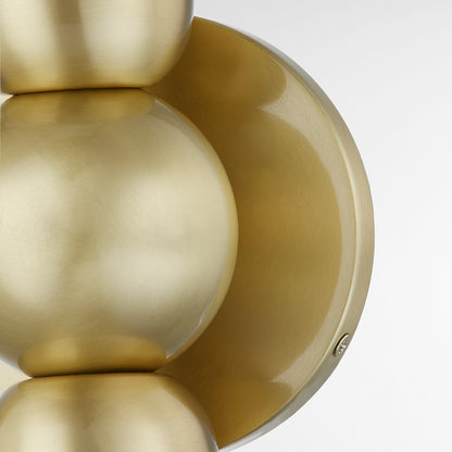 Mitzi by Hudson Valley Lighting Lolly 2-Light Wall Sconce in Aged Brass, detail view 3