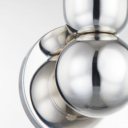 Mitzi by Hudson Valley Lighting Lolly 1-Light Wall Sconce in Polished Nickel, detail view 1