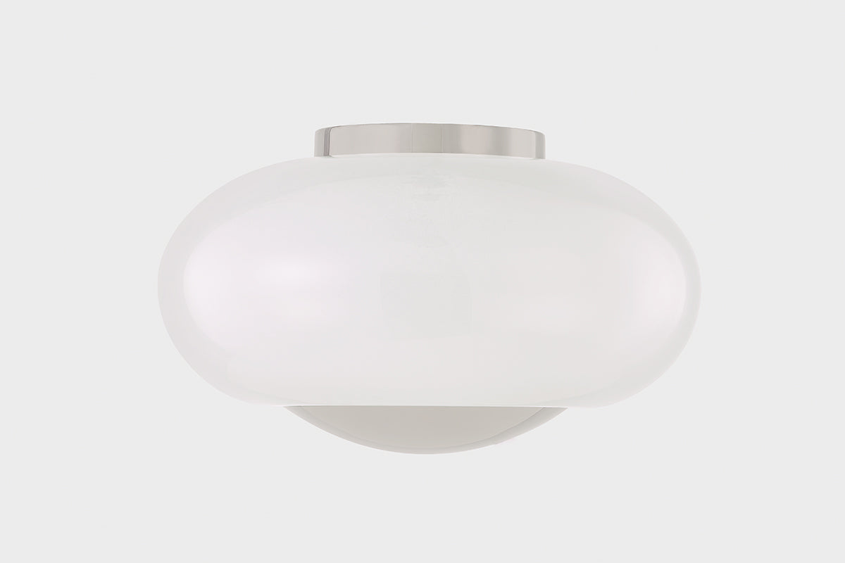 Mitzi by Hudson Valley Lighting Lottie Flush Mount in Polished Nickel, detail view 1