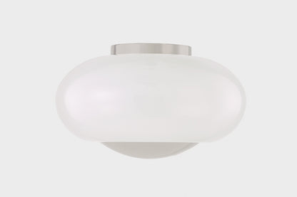 Mitzi by Hudson Valley Lighting Lottie Flush Mount in Polished Nickel, detail view 1