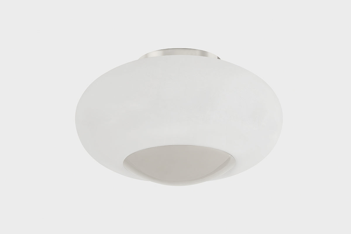 Mitzi by Hudson Valley Lighting Lottie Flush Mount in Polished Nickel, detail view 3