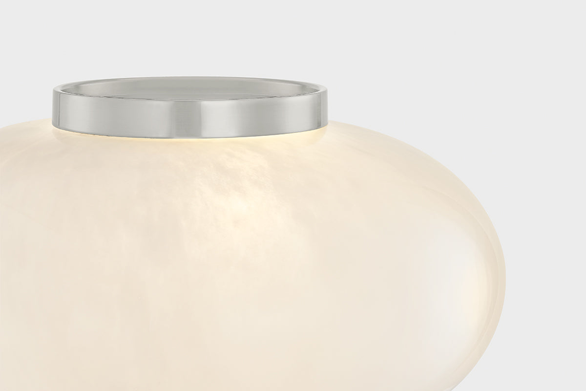Mitzi by Hudson Valley Lighting Lottie Flush Mount in Polished Nickel, detail view 5