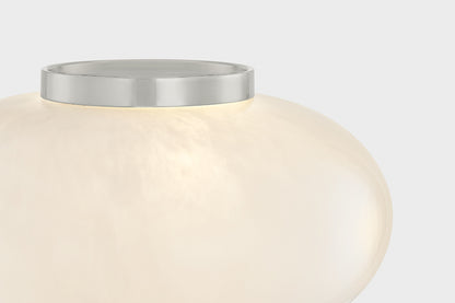 Mitzi by Hudson Valley Lighting Lottie Flush Mount in Polished Nickel, detail view 5