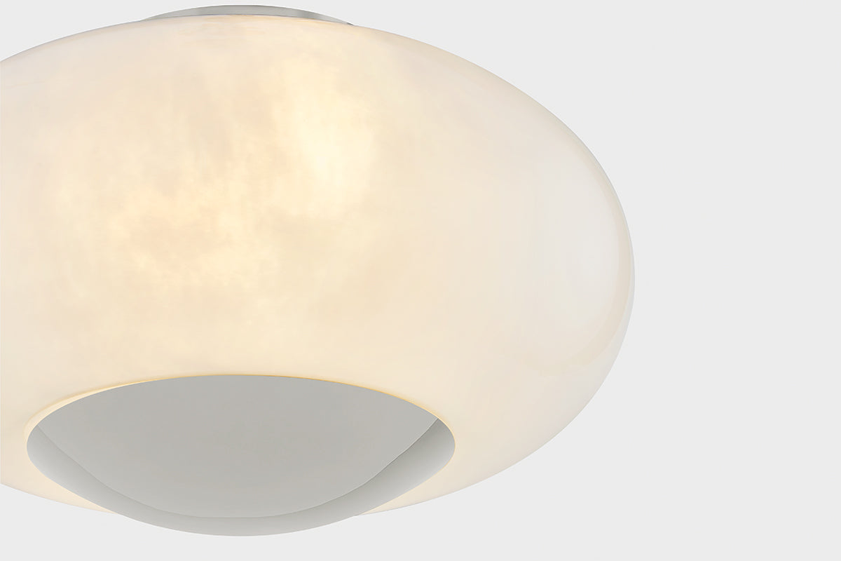 Mitzi by Hudson Valley Lighting Lottie Flush Mount in Polished Nickel, detail view 6