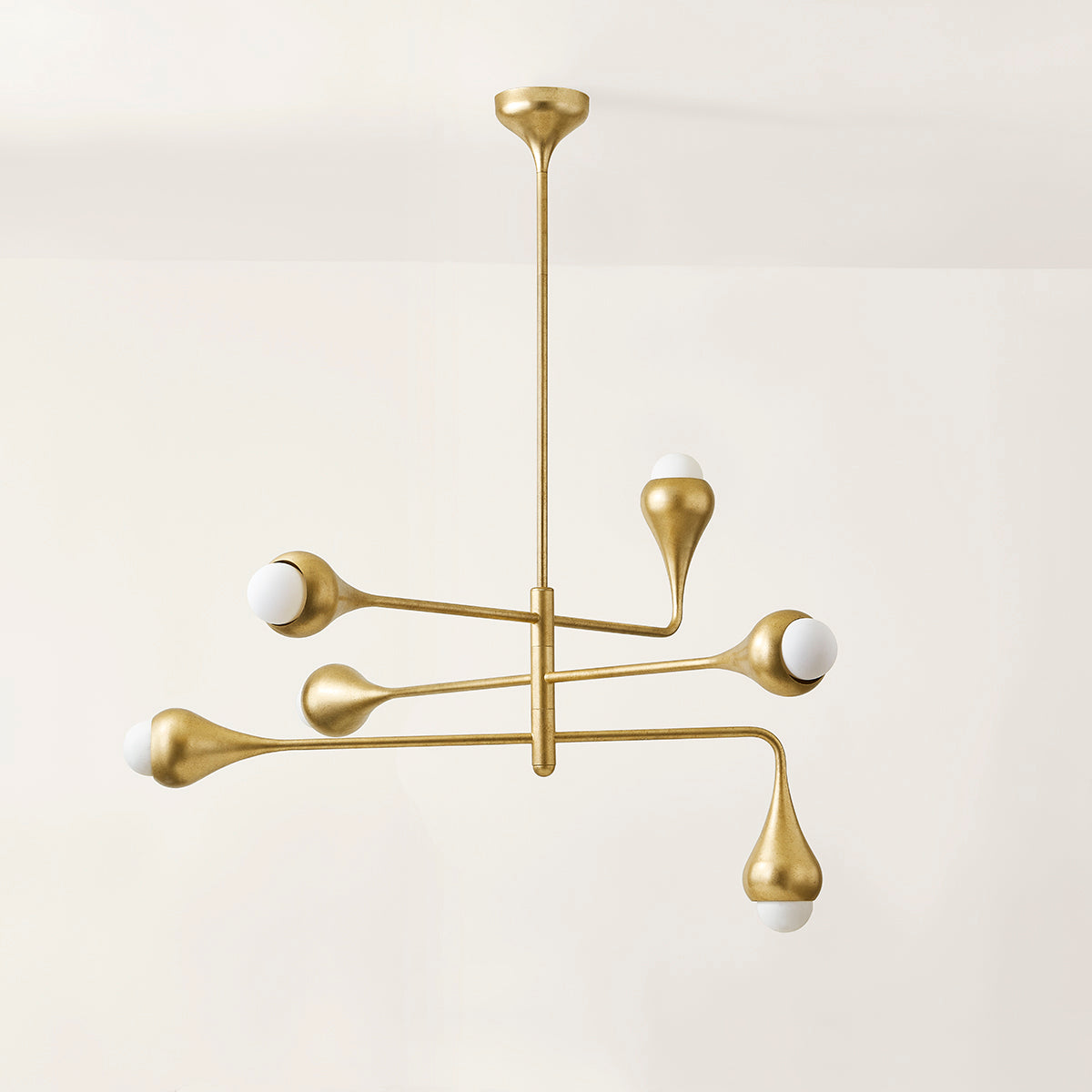 Mitzi by Hudson Valley Lighting Luciel Chandelier in Vintage Gold Leaf, detail view 2