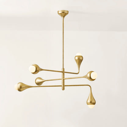 Mitzi by Hudson Valley Lighting Luciel Chandelier in Vintage Gold Leaf, detail view 4