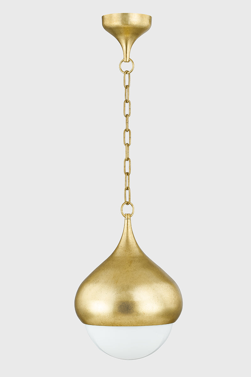 Mitzi by Hudson Valley Lighting Luciel Pendant in Vintage Gold Leaf, detail view 1