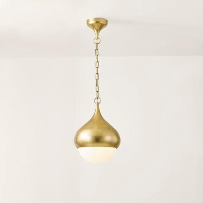Mitzi by Hudson Valley Lighting Luciel Pendant in Vintage Gold Leaf, detail view 4