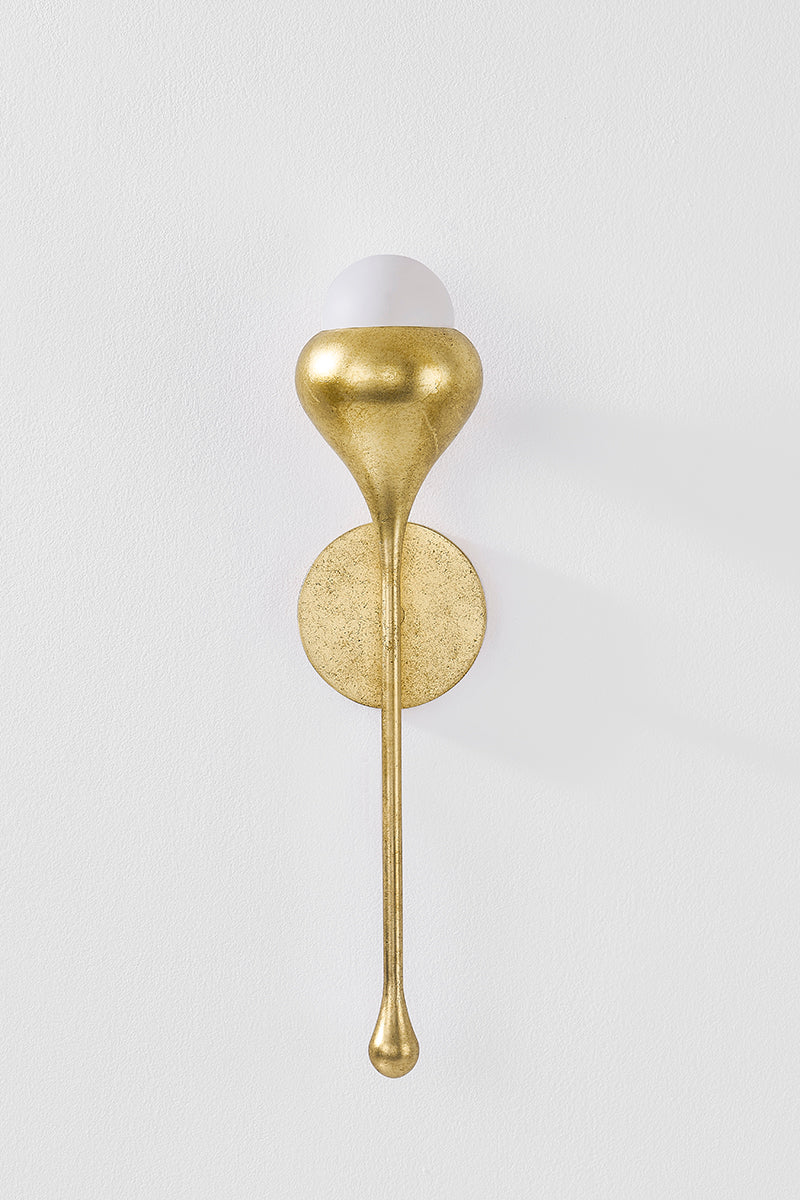Mitzi by Hudson Valley Lighting Luciel Wall Sconce in Vintage Gold Leaf, detail view 1