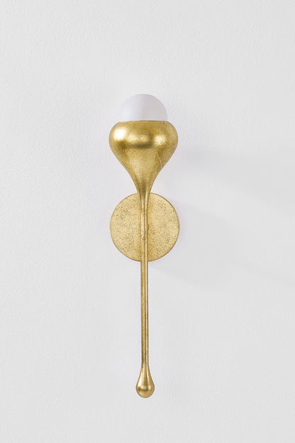 Mitzi by Hudson Valley Lighting Luciel Wall Sconce in Vintage Gold Leaf, detail view 1