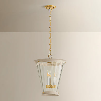 Mitzi by Hudson Valley Lighting Lucretia Lantern in Aged Brass / Soft Bisque, detail view 2