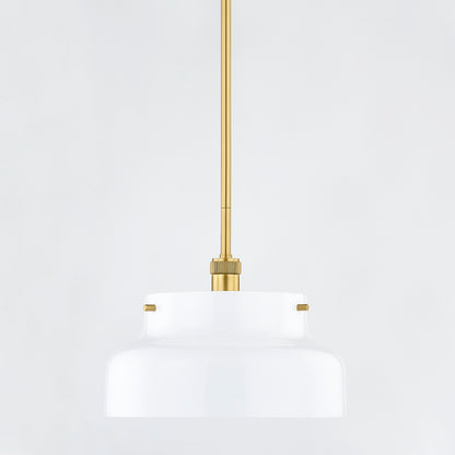 Mitzi by Hudson Valley Lighting Luella Large Pendant in Aged Brass, detail view 1