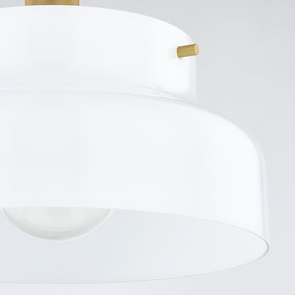 Mitzi by Hudson Valley Lighting Luella Large Pendant in Aged Brass, detail view 2