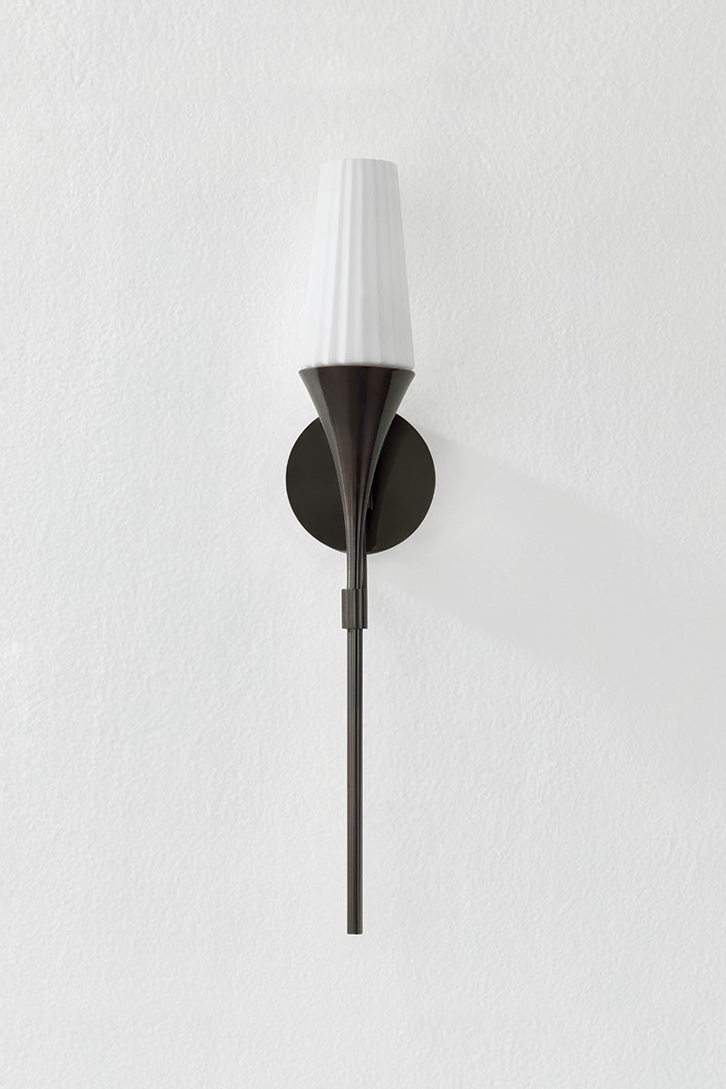 Mitzi by Hudson Valley Lighting Luisa Wall Sconce in True Bronze, detail view 1