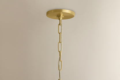 Mitzi by Hudson Valley Lighting Lulu Pendant in Aged Brass / White Plaster, detail view 4
