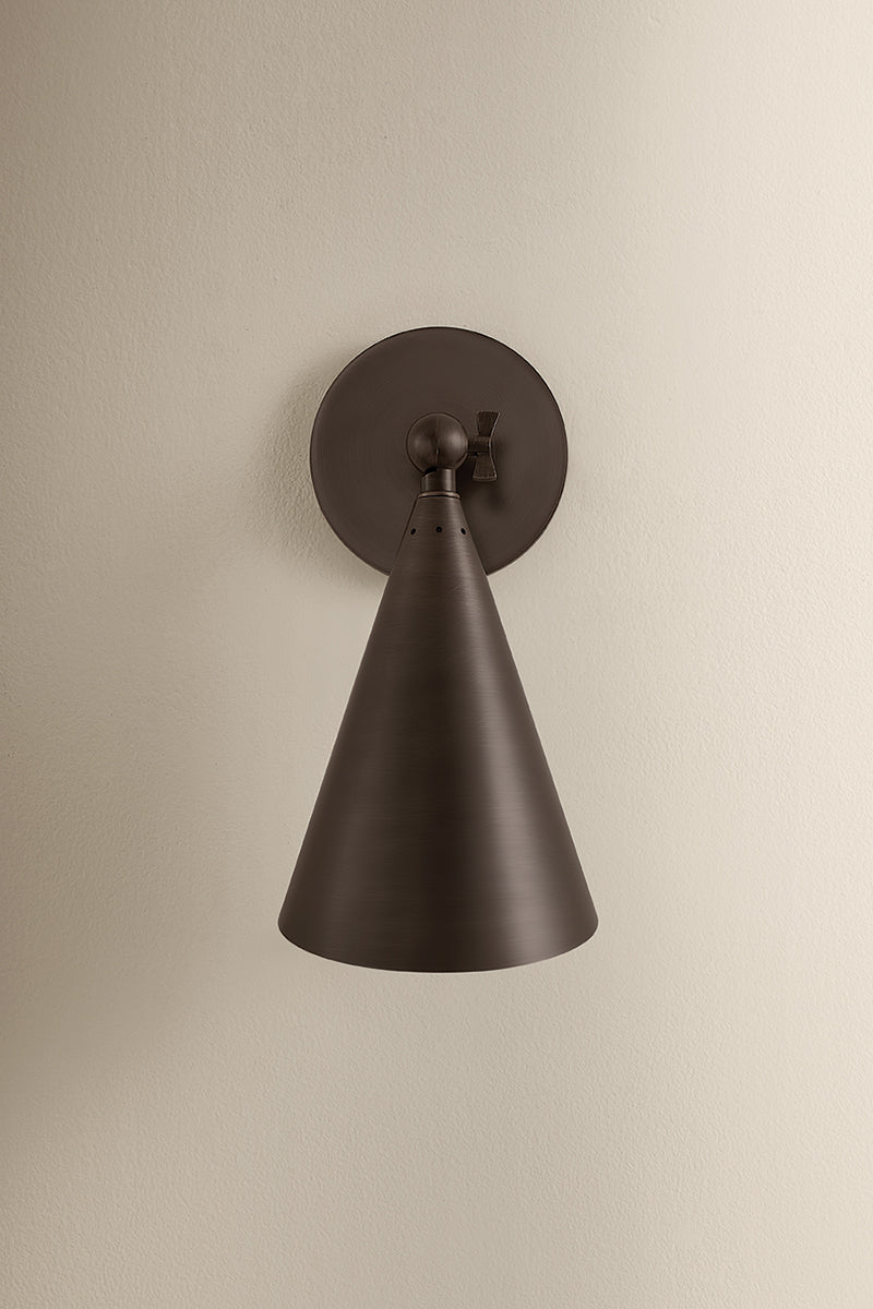 Mitzi by Hudson Valley Lighting Luneth Wall Sconce in Bronze, detail view 1
