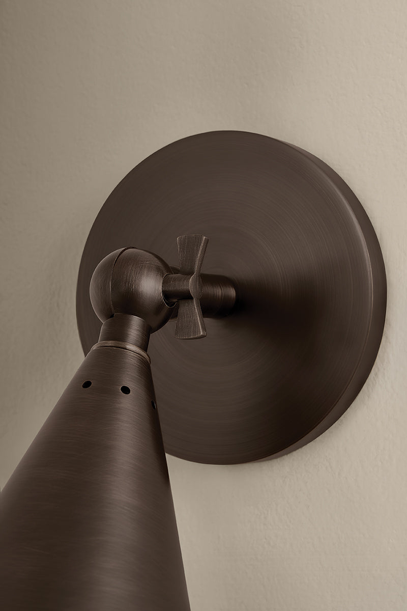 Mitzi by Hudson Valley Lighting Luneth Wall Sconce in Bronze, detail view 3