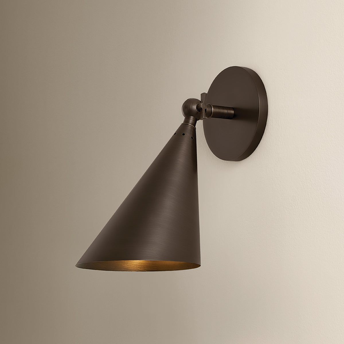 Mitzi by Hudson Valley Lighting Luneth Wall Sconce in Bronze, detail view 4