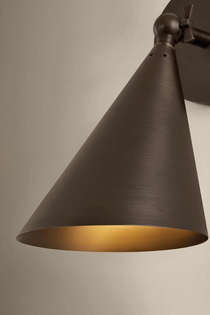 Mitzi by Hudson Valley Lighting Luneth Wall Sconce in Bronze, detail view 5