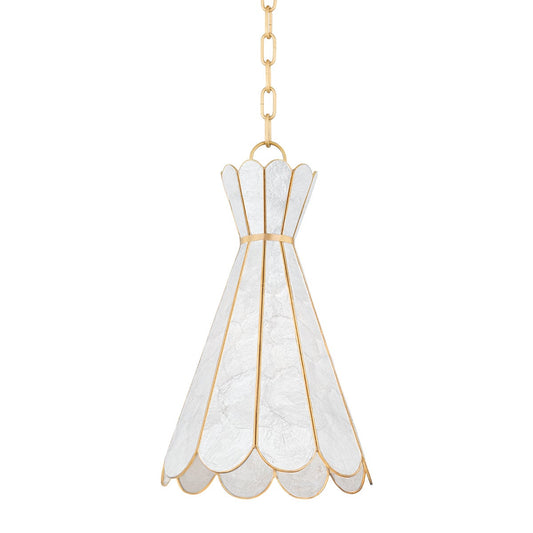 Mitzi by Hudson Valley Lighting Lyra Pendant in Aged Brass