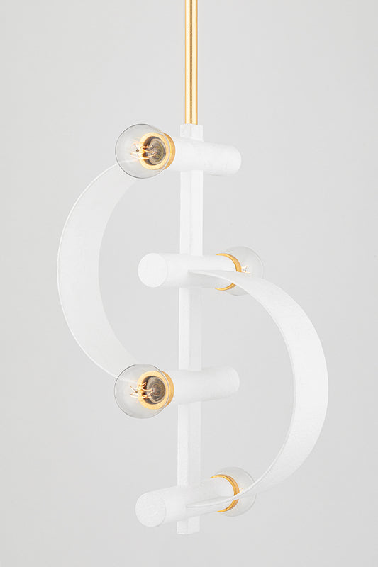 Mitzi by Hudson Valley Lighting Maddie Pendant in Gold Leaf / White, detail view 1