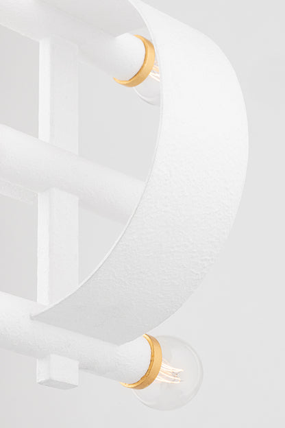 Mitzi by Hudson Valley Lighting Maddie Pendant in Gold Leaf / White, detail view 2