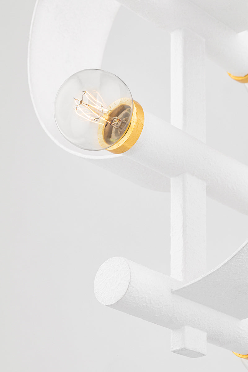Mitzi by Hudson Valley Lighting Maddie Pendant in Gold Leaf / White, detail view 5