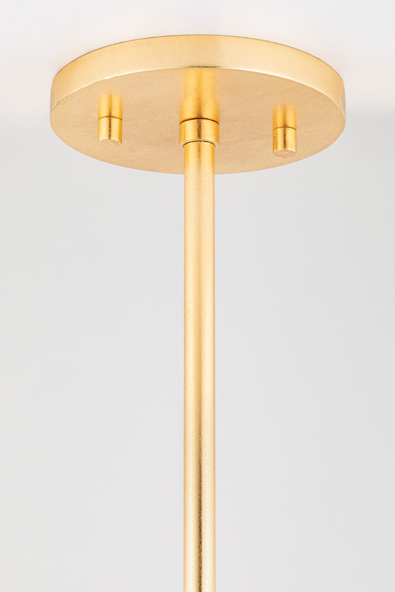 Mitzi by Hudson Valley Lighting Maddie Pendant in Gold Leaf / White, detail view 6