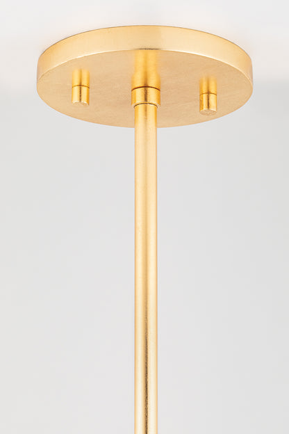 Mitzi by Hudson Valley Lighting Maddie Pendant in Gold Leaf / White, detail view 6