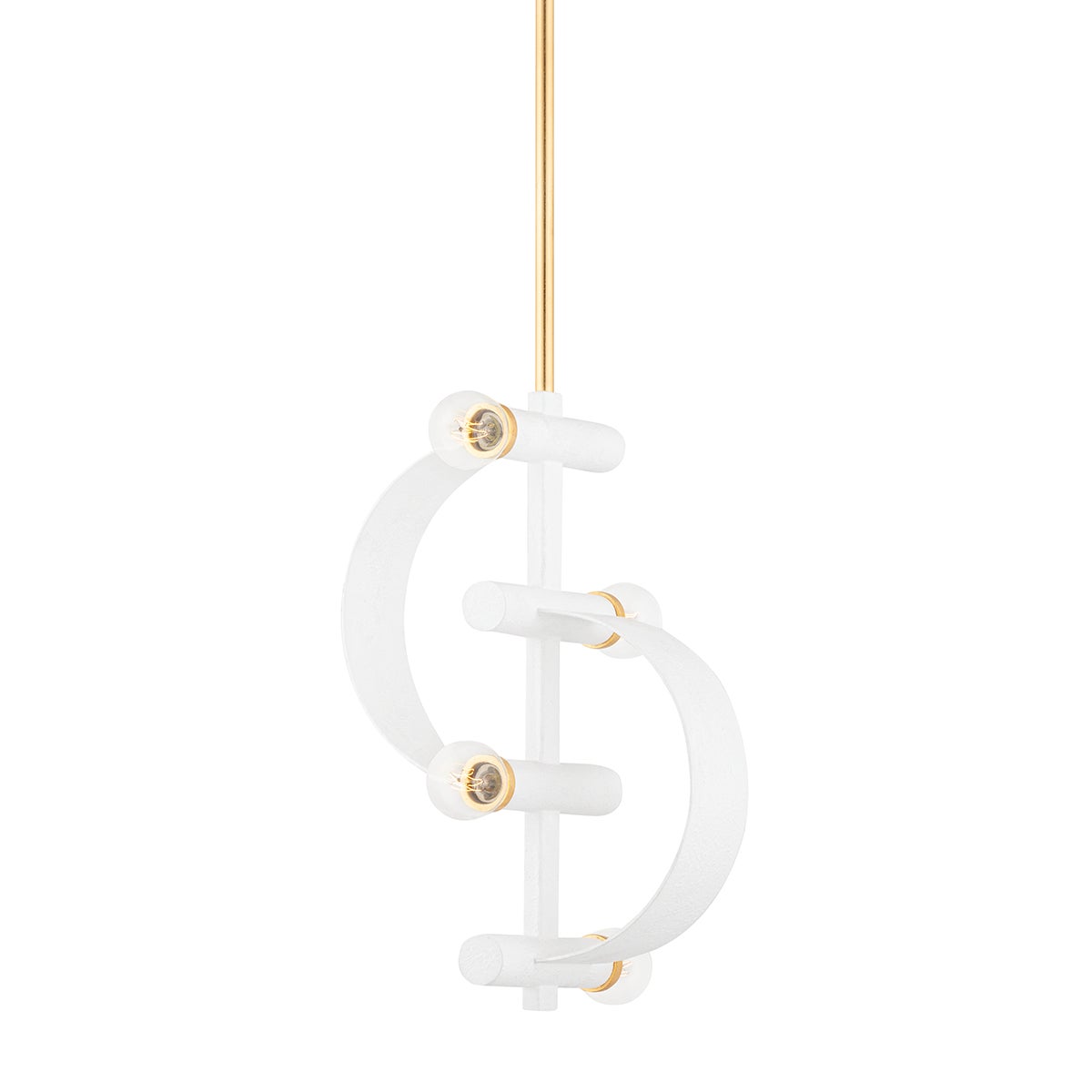 Mitzi by Hudson Valley Lighting Maddie Pendant in Gold Leaf / White
