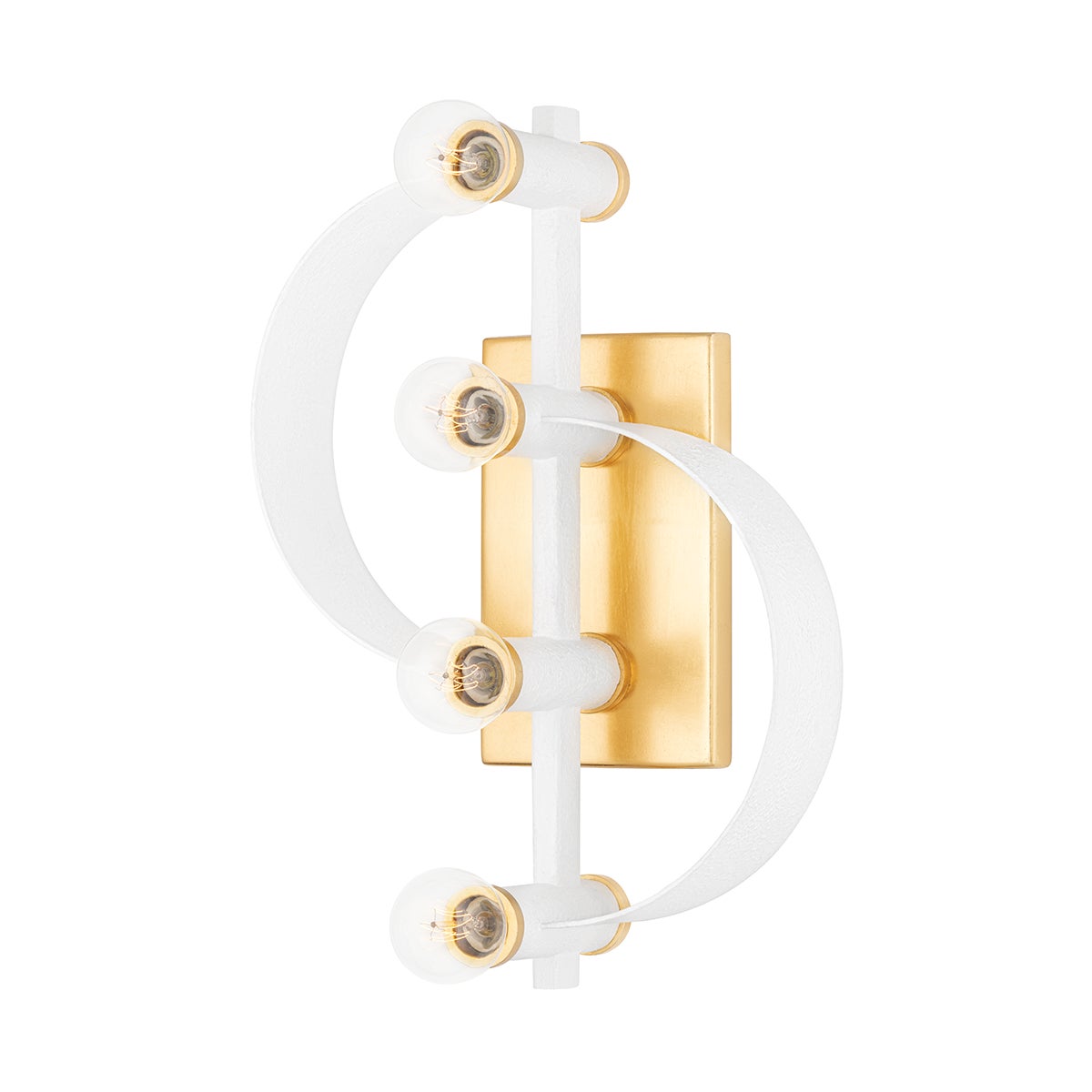Mitzi by Hudson Valley Lighting Maddie Wall Sconce in Gold Leaf / White