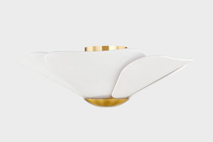 Mitzi by Hudson Valley Lighting Madeline Flush Mount in Aged Brass, detail view 1