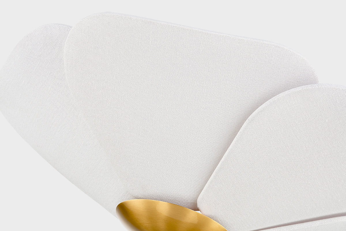 Mitzi by Hudson Valley Lighting Madeline Flush Mount in Aged Brass, detail view 2