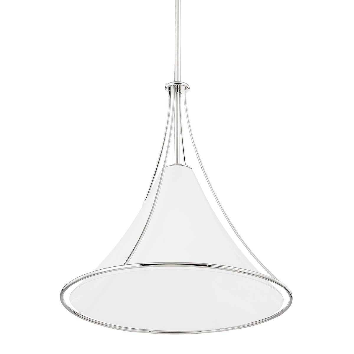 Mitzi by Hudson Valley Lighting Madelyn Large Pendant in Polished Nickel