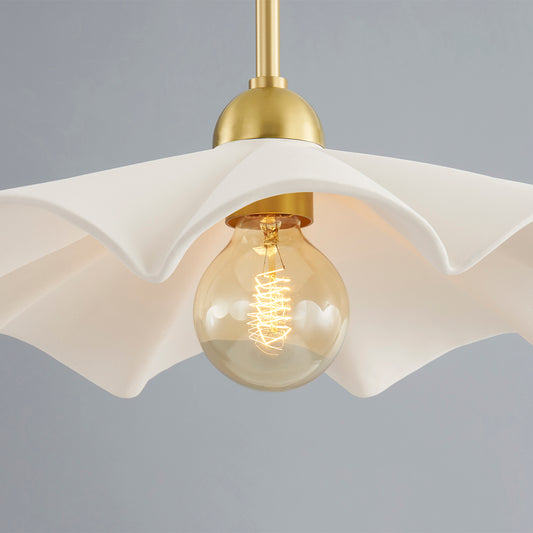 Mitzi by Hudson Valley Lighting Maisie Pendant in Aged Brass, detail view 1