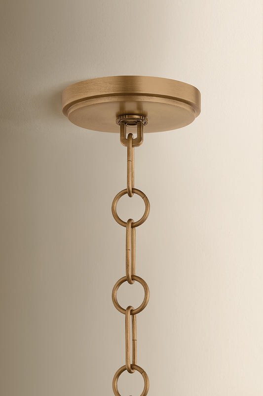 Mitzi by Hudson Valley Lighting Maliah Small Pendant in Patina Brass / Cream Opal Glass, detail view 1