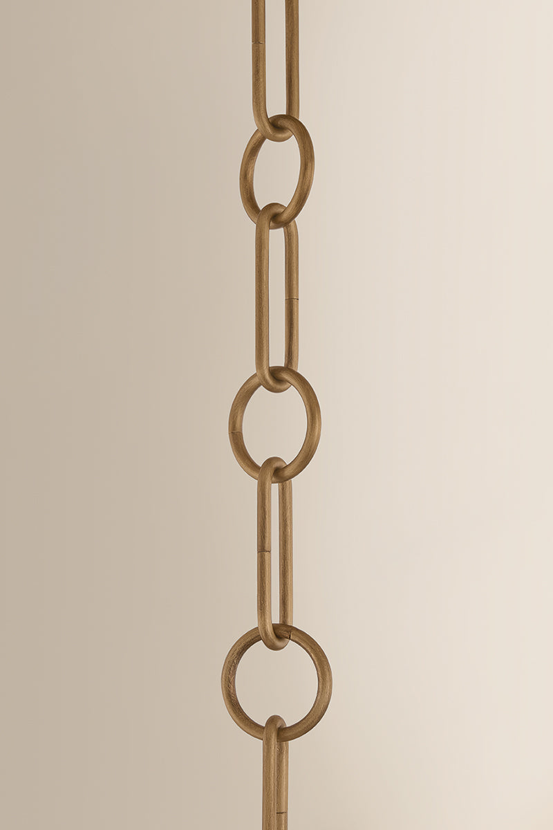 Mitzi by Hudson Valley Lighting Maliah Small Pendant in Patina Brass / Cream Opal Glass, detail view 3